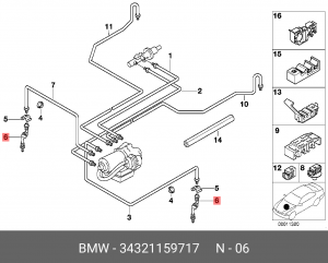 Шланг тормозной 34 32 1 159 717 BMW