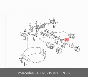 Насос электрический топливной системы A0020919701 MERCEDES BENZ