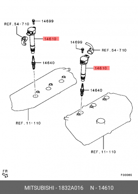 Катушка зажигания 1832A016 MITSUBISHI