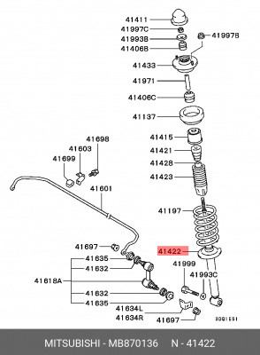 Амортизатор подвески MB870136 MITSUBISHI