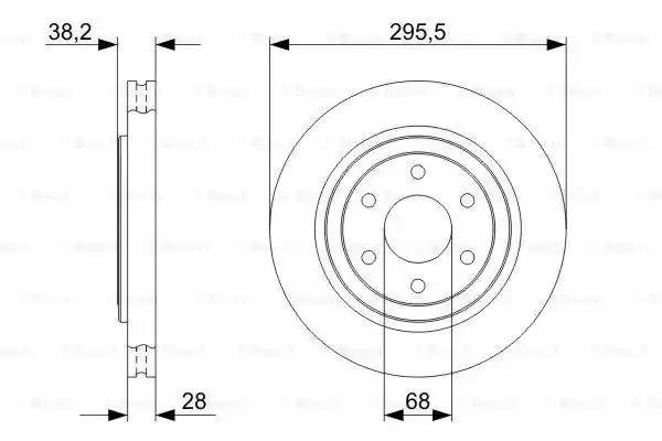 Диск тормозной 0 986 479 356 BOSCH