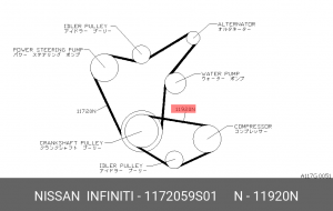Ремень приводной 11720-59S01 NISSAN