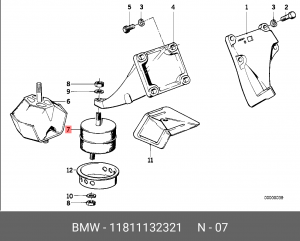 Подушка двигателя 11 81 1 132 321 BMW