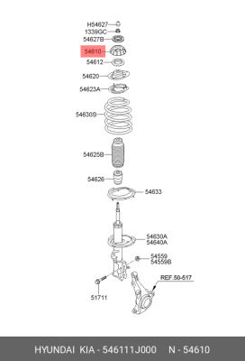 Опора амортизатора подвески 54611-1J000 HYUNDAI KIA