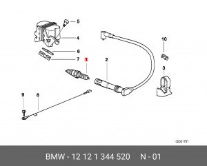 Свеча зажигания 12 12 1 344 520 BMW