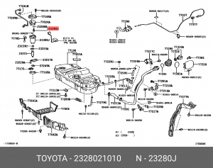 Регулятор давления подачи топлива 23280-21010 TOYOTA