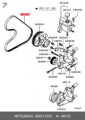 Ремень приводной MD317529 MITSUBISHI