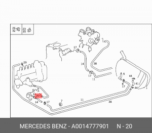 Фильтр топливный A 001 477 79 01 MERCEDES BENZ