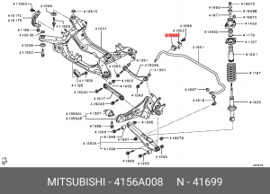 Втулка стабилизатора 4156A008 MITSUBISHI