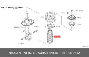 Отбойник с пыльником амортизатора подвески (комплект) 54050-JP00A NISSAN