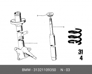 Амортизатор подвески 31 32 1 109 350 BMW