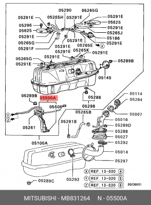 Насос электрический топливной системы в сборе MB831264 MITSUBISHI