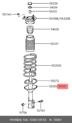 Амортизатор подвески 5536129153 HYUNDAI KIA