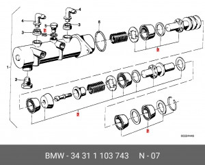 Цилиндр тормозной главный (ремкомплект) 34 31 1 103 743 BMW