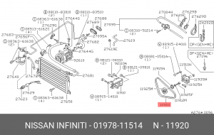 Ремень приводной 01978-11514 NISSAN