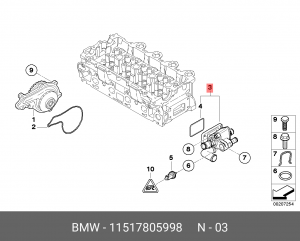 Термостат системы охлаждения 11 51 7 805 998 BMW