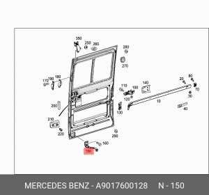 Ролик сдвижной двери A9017600128 MERCEDES BENZ