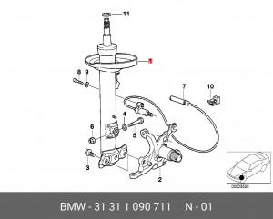 Амортизатор подвески 31 31 1 090 711 BMW