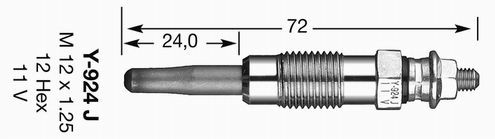 Свеча накаливания 7906 NGK NTK