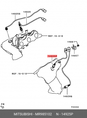 Датчик кислородный (лямбда-зонд) MR985102 MITSUBISHI