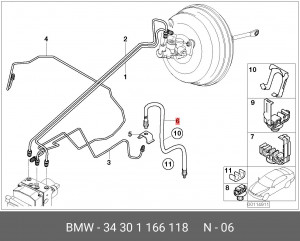 Шланг тормозной 34 30 1 166 118 BMW