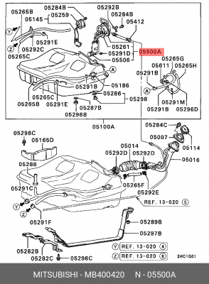 Насос электрический топливной системы в сборе MB400420 MITSUBISHI