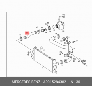Патрубок воздушный турбокомпрессора A  9015284382 MERCEDES BENZ