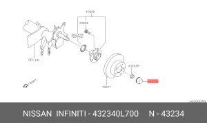 Подшипник ступицы колеса 43234-0L700 NISSAN