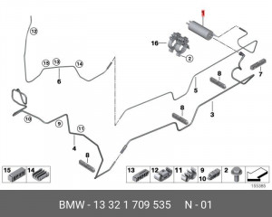 Фильтр топливный 13 32 1 709 535 BMW