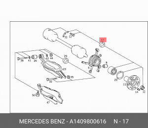 Подшипник ступицы колеса A 140 980 06 16 MERCEDES BENZ