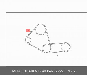 Ремень приводной A0069979792 MERCEDES BENZ