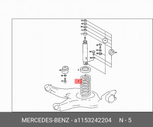 Пружина подвески A 115 324 22 04 MERCEDES BENZ