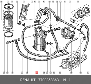 Фильтр топливный 7700858863 RENAULT