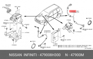 Датчик ABS 47900-8H300 NISSAN