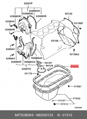 Прокладка масляного поддона ДВС MD030133 MITSUBISHI