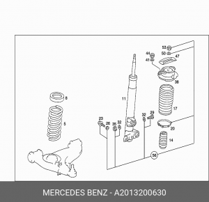 Амортизатор подвески A2013200630 MERCEDES BENZ
