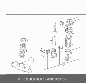 Амортизатор подвески A2013201630 MERCEDES BENZ