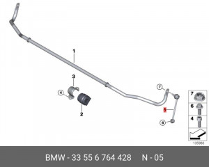 Стойка стабилизатора 33 55 6 764 428 BMW