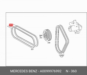 Ремень приводной A0099976992 MERCEDES BENZ