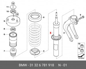 Амортизатор подвески 31 32 6 781 918 BMW