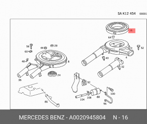 Фильтр воздушный A 002 094 58 04 MERCEDES BENZ