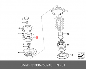 Опора амортизатора подвески 31 33 6 760 943 BMW