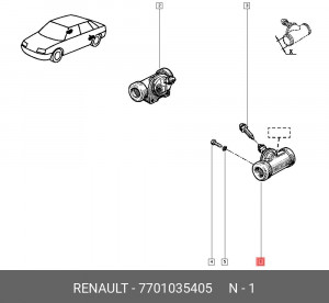 Цилиндр тормозной рабочий 7701035405 RENAULT
