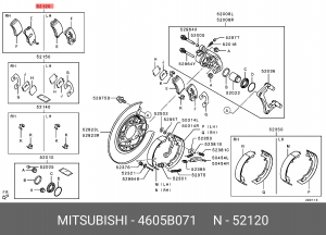 Колодки тормозные дисковые 4605B071 MITSUBISHI