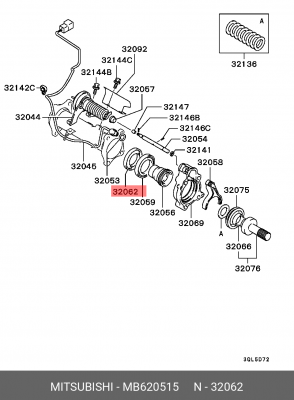Сальник раздаточной коробки MB620515 MITSUBISHI