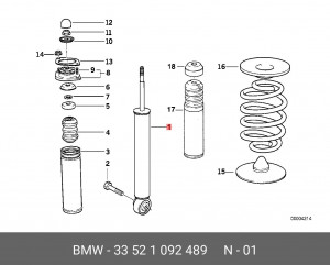Амортизатор подвески 33 52 1 092 489 BMW