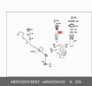 Амортизатор подвески A9063206630 MERCEDES BENZ