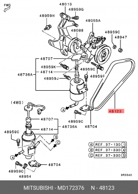 Ремень приводной MD172376 MITSUBISHI
