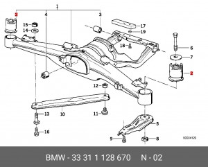 Сайлентблок 33 31 1 128 670 BMW