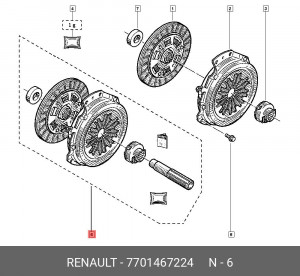 Сцепление (комплект) 7701467224 RENAULT